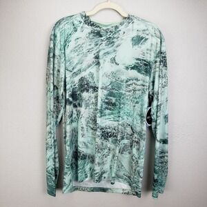 Realtree Fishing Men's Size‎ L Gulf Stream Athletic Long Sleeve Green Wave New